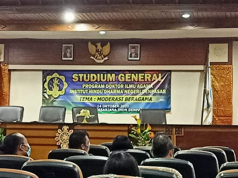 Program Doktor (S3) Ilmu Agama Pascasarjana UHN I Gusti Bagus Sugriwa Denpasar Gelar Studium General “Moderasi Beragama”
