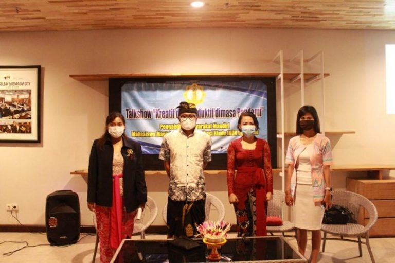 Mahasiswa Magister Ilmu Komunikasi UHN IGB Sugriwa Asah Kreatifitas di Tengah Pandemi Lewat Talkshow