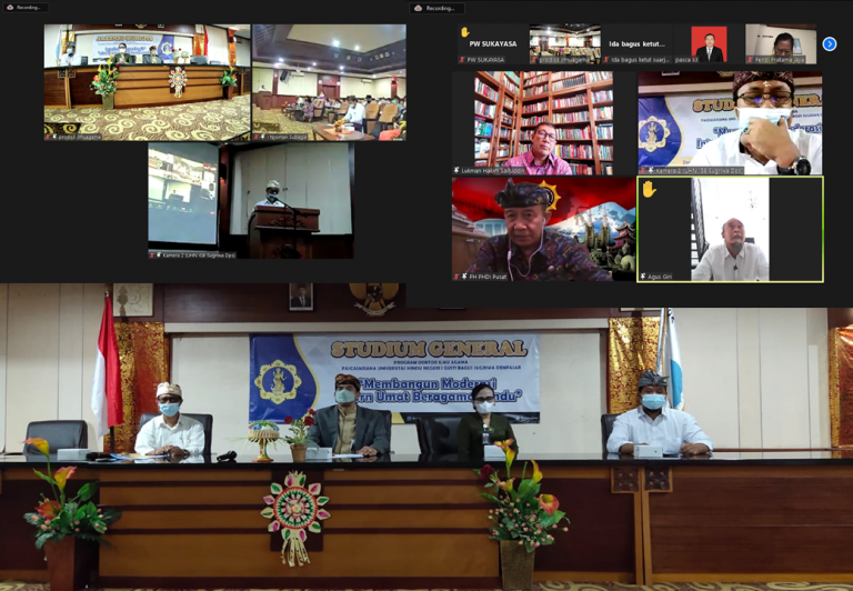 Studium Generale Pascasarjana Prodi S3 Ilmu Agama UHN IGB Sugriwa “Membangun Moderasi Intern Umat Beragama”