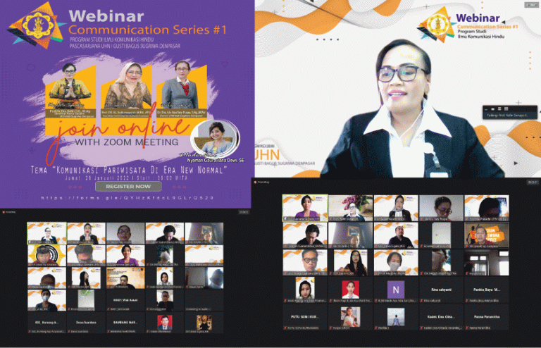 Ilmu Komunikasi Hindu UHN IGB Sugriwa, Gelar Webinar Series “Komunikasi Pariwisata di Era New Normal”