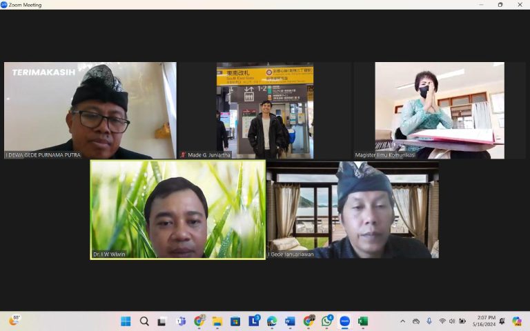 Ujian Seminar Hasil Penelitian Magister Ilmu Komunikasi Hindu: I Dewa Gede Purnama Putra Analisis Strategi Komunikasi Desa Wisata Penglipuran