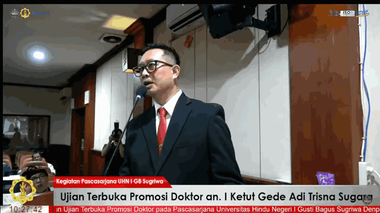 Ujian Terbuka I Ketut Gede Adi Trisna Sugara: Pendidikan Multikultural Berbasis Tri Hita Karana sebagai Pilar Karakter Siswa di SMP PGRI 8 Denpasar