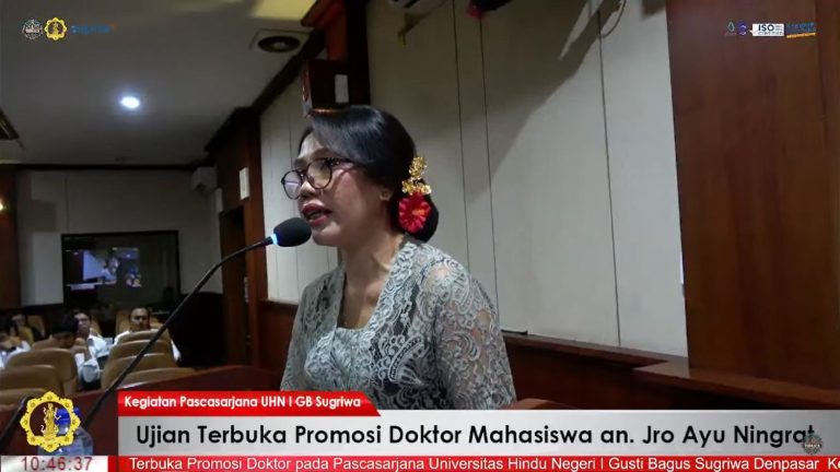 Preferensi Ngaben di Krematorium Santha Yana, Jro Ayu Ningrat Raih Doktor ke-165 UHN Sugriwa