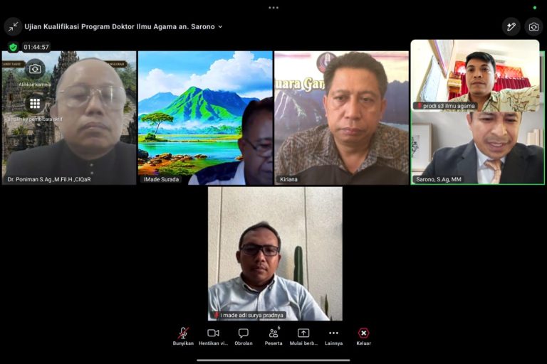 Kupas Filosofi Ahimsa, Mahasiswa S3 UHN Sugriwa Sarono Bedah Konsep Anti Kekerasan dalam Ujian Kualifikasi Disertasi