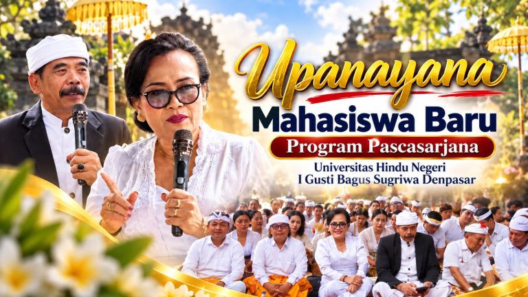 Kukuhkan 301 Mahasiswa Baru, Pascasarjana UHN Sugriwa Gelar Ritual Suci Upanayana Secara Hibrida