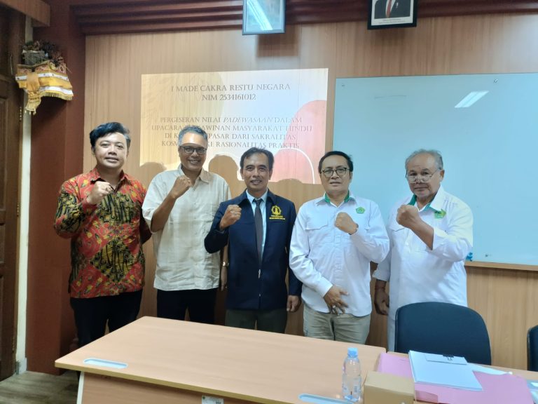 Soroti Pragmatisme Ritual Perkawinan di Denpasar, Cakra Restu Lalui Ujian Kualifikasi S3 UHN Sugriwa